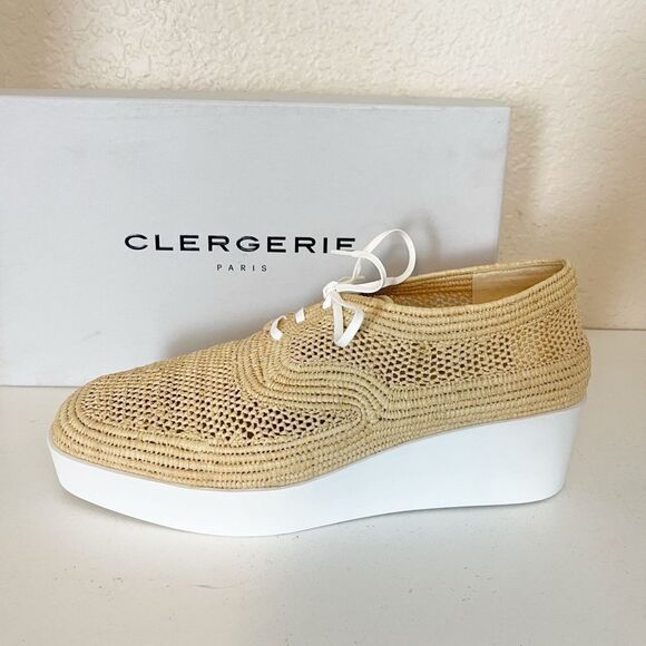 Robert Clergerie Lisa Raffia Platform Derby’s Oxfords 41. New in box. - Picture 8 of 13